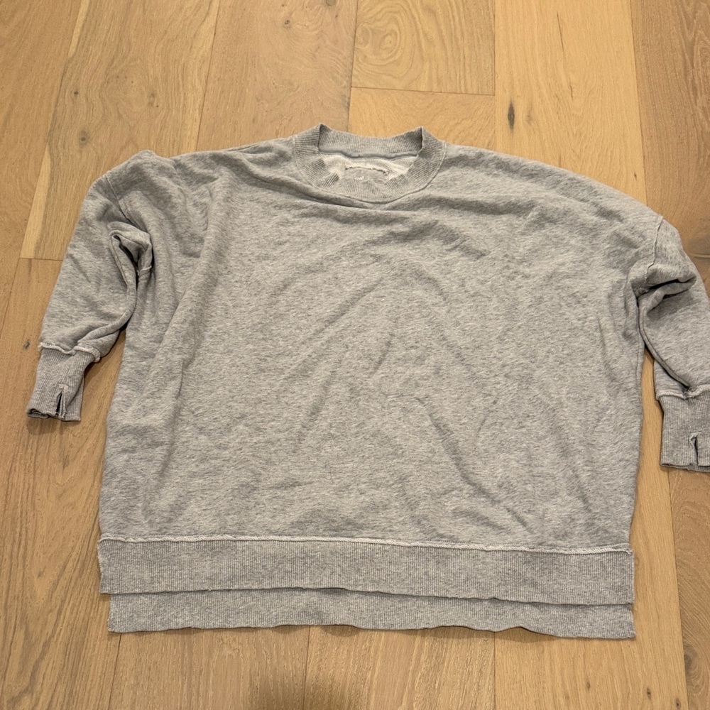 Aerie Light Gray women’s oversized Crewneck Sweatshirt
